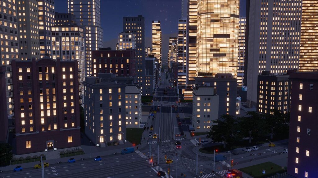 Cities: Skylines II - Gece manzarası