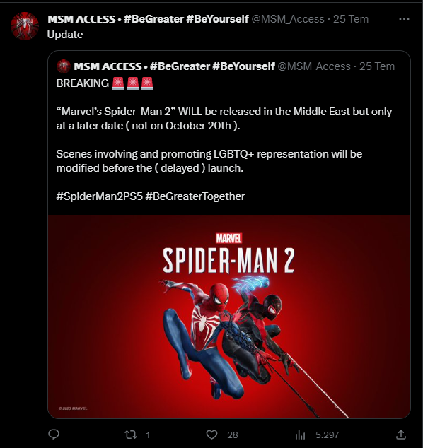 Marvel's Spider-Man 2 Türkiye'de yasaklanacak mı?