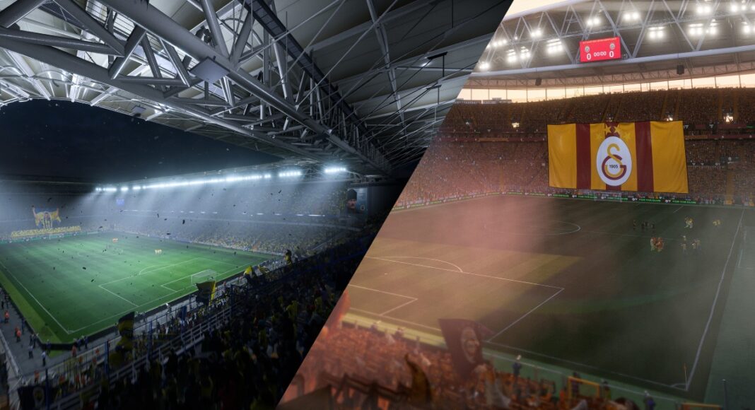 EA Sports FC 25 Fenerbahçe ve Galatasaray stadyumları.