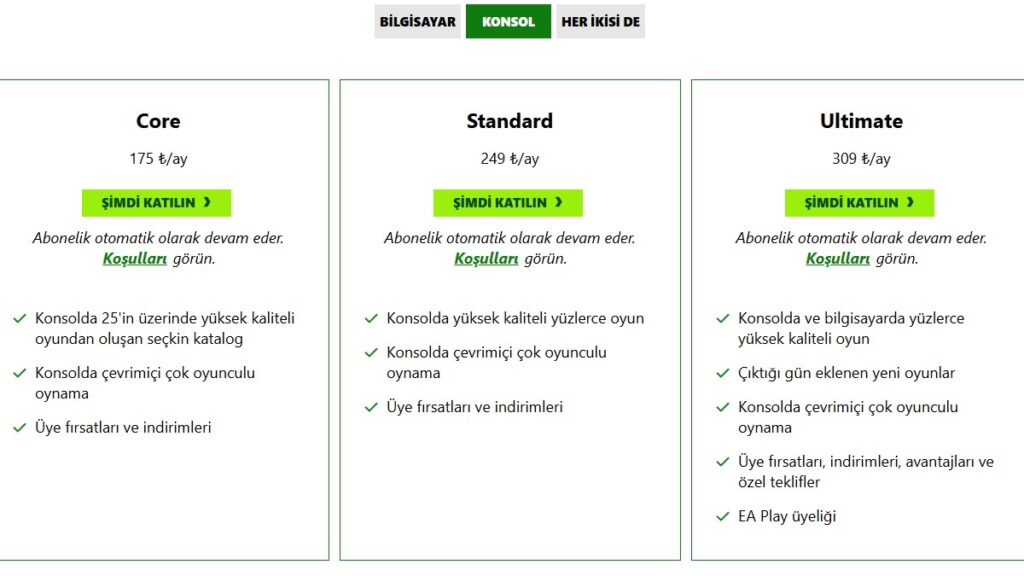 Xbox Game Pass Standard abonelik katmanı eklendi.