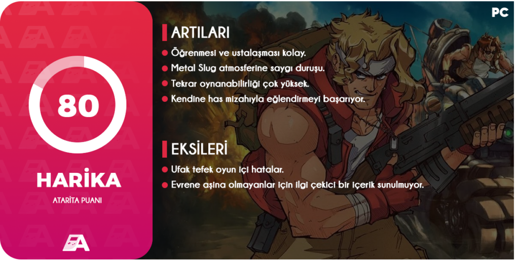 Metal Slug Tactics inceleme kopyası, Dotemu tarafından Atarita'ya gönderilmiştir.