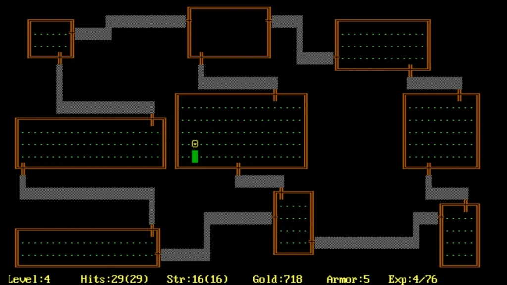 Roguelike türüne ismini veren 1980 yapımı oyun, Rogue.