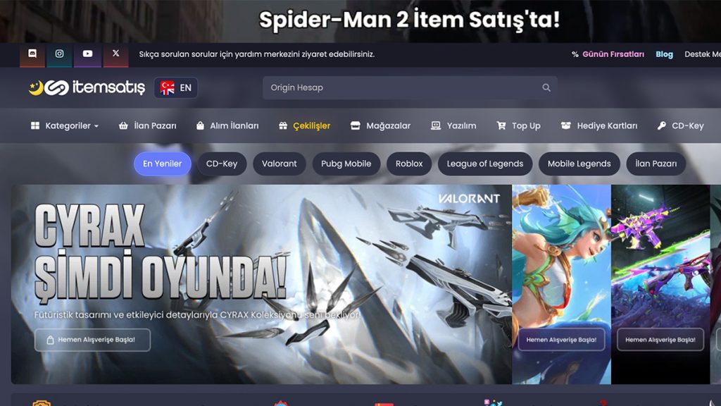 Türkiye'de faaliyet gösteren dijital oyun platformlarından biri olan İtemSatış'ta çeşitli oyunların e-pin ürünleri, PC oyunları ve çok daha fazlasına erişebilirsiniz. Kendi bünyesinde geliştirilmiş yazılımlarıyla dijital alışverişte oyunculara kolaylık sağlamakla birlikte onlara bir pazaryeri hizmeti de sunan platform, Türkiye'de hali hazırda oldukça popüler durumda. Peki İtemSatış hangi hizmetleri sunuyor, güvenilir mi ve neleri bilmeliyiz? Gelin tüm bu soruların yanıtına birlikte göz atalım.