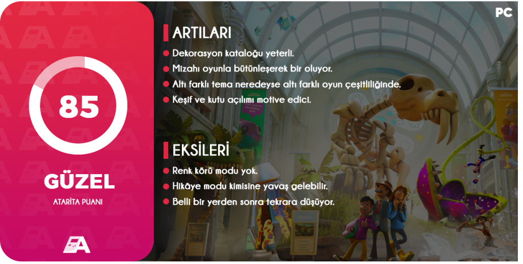 Two Point Museum'ın PC inceleme kopyası, SEGA tarafından Atarita'ya gönderilmiştir.